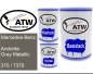Preview: Mercedes-Benz, Andorite Gray Metallic, 370 / 7370: 500ml Lackdose + 500ml Klarlack + 250ml Härter - Set, von ATW Autoteile West.